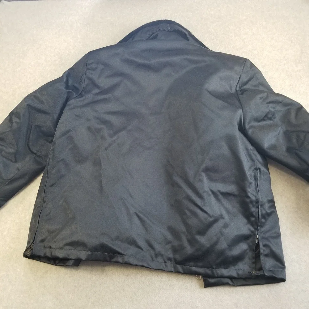 Fechheimer Jacket Mens 44R Black Faux Fur‎ Collar Protector Lined Union Made